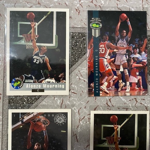 Alonzo Mourning 1992 Classic 4 card lot number 1 of 5600 Four Sport Draft Pick # - Picture 3 of 12